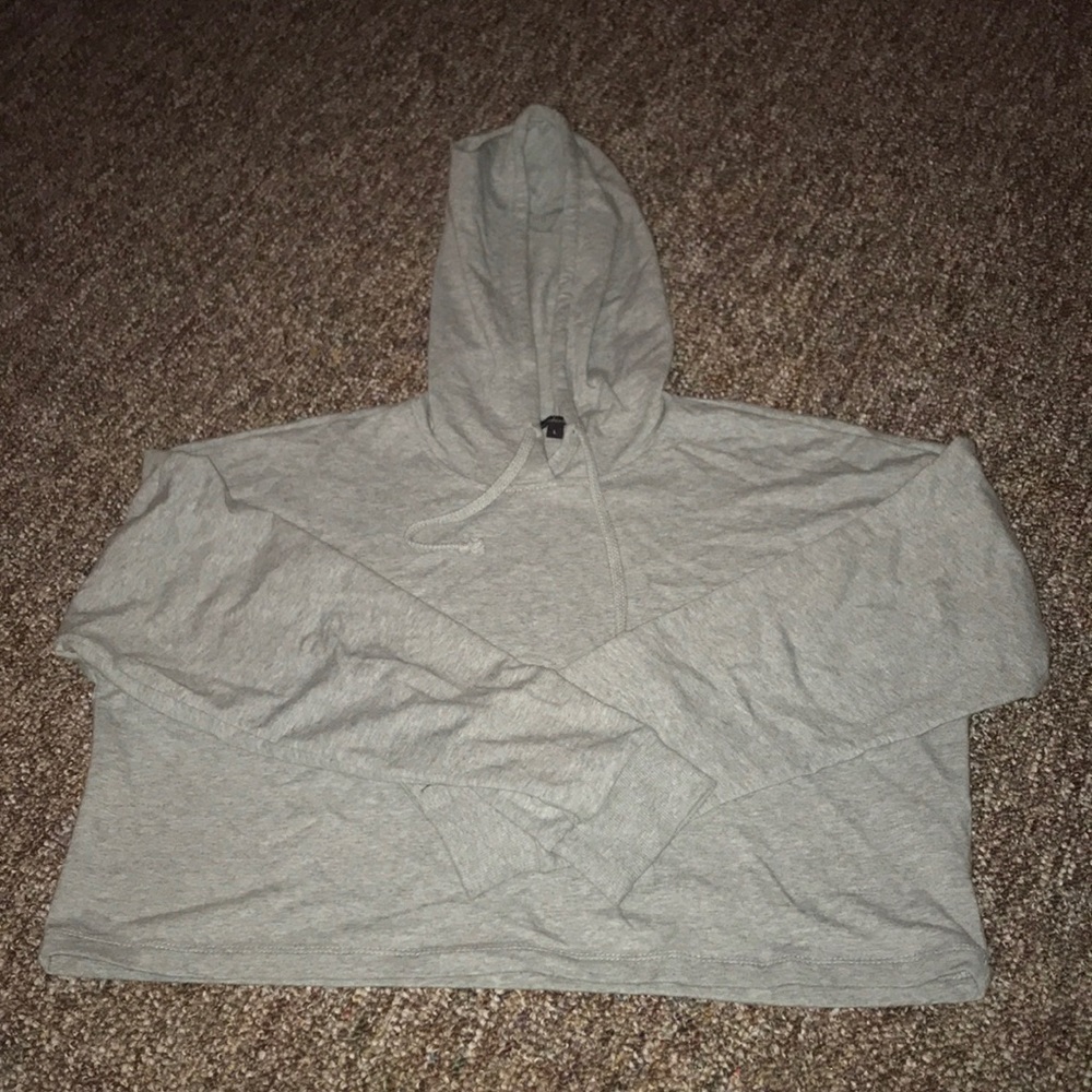 Crop top grey sweatshirt